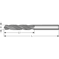 Spiralbohrer mit HM-Schneidplatte 90° für CFK/GFK 5xD 4mm